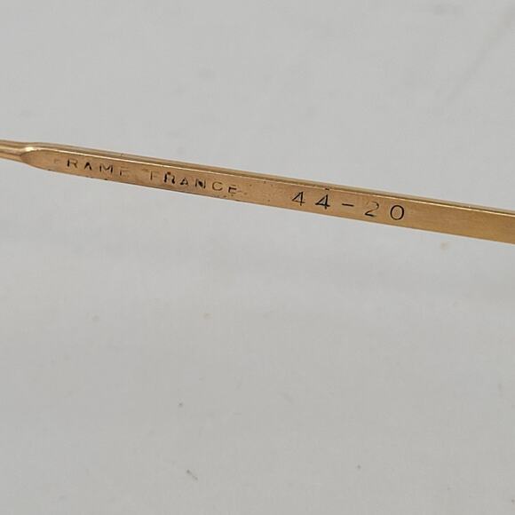 Vintage Mid Century French Gold Octagon Wire Frame Glasses‎ - Picture 8 of 9